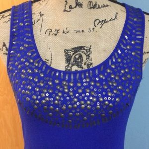 Blue Slinky Maxi Dress